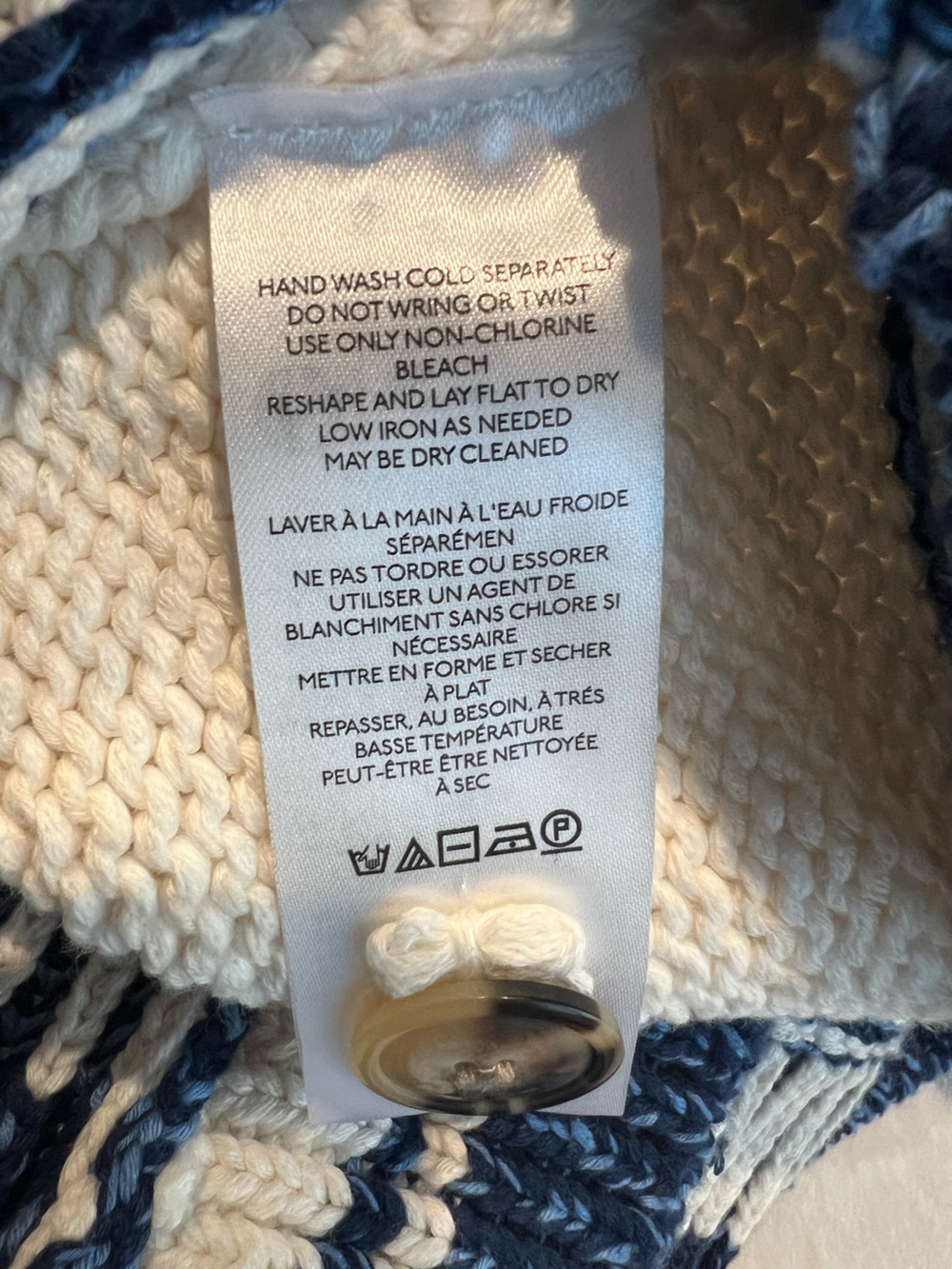 Anthropologie Bee Cardigan Sweater Maeve Icon Chunky New Medium Ivory Bumblebee - Picture 15 of 15